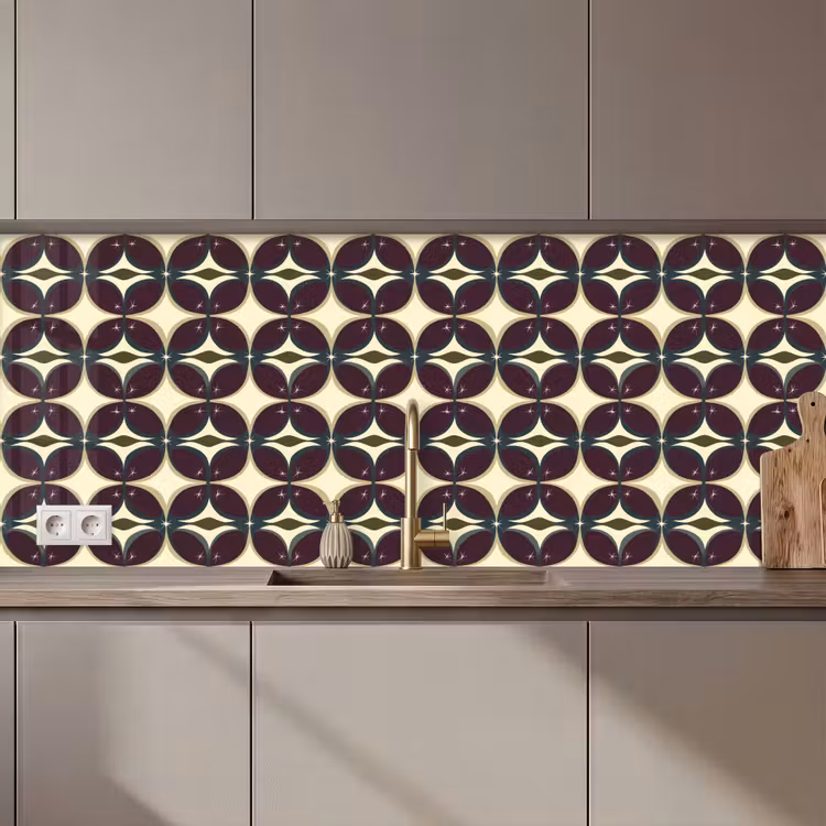 Cirkel - Retro - Kleurrijk keuken achterwand 2 middel 871 zz_3dshopping
