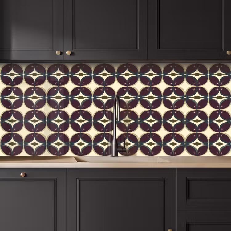 Cirkel - Retro - Kleurrijk keuken achterwand 2 middel 871 -sfeer1