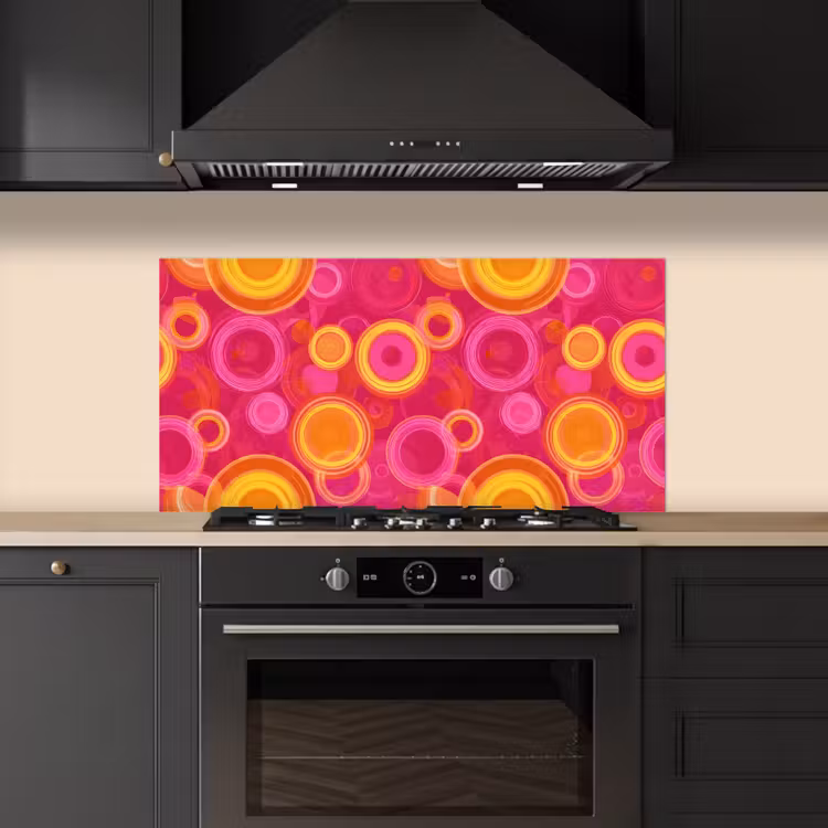 Cirkels - Design - Kleurrijk keuken achterwand spatscherm middel 899 -sfeer1