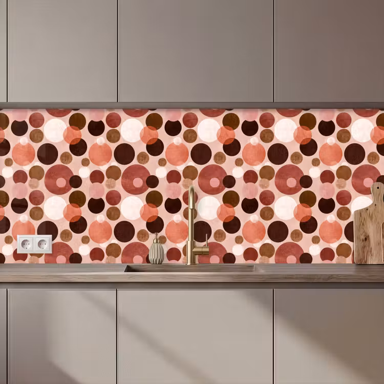 Cirkels - Modern - Kleurrijk keuken achterwand 2 middel 871 zz_3dshopping