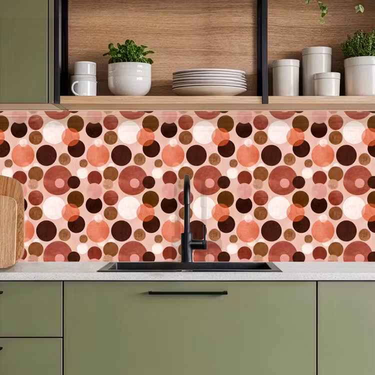 Cirkels - Modern - Kleurrijk keuken achterwand 2 middel 871 -sfeer3
