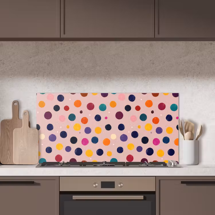 Cirkels - Patroon - Kleurrijk keuken achterwand spatscherm middel 899 -sfeer2