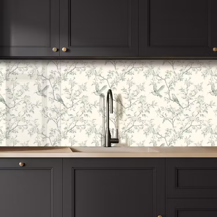 Klassiek - Vogels - Groen keuken achterwand 2 middel 871 -sfeer1