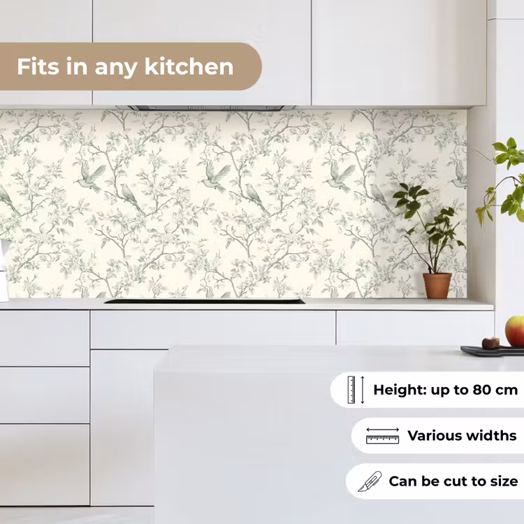 Klassiek - Vogels - Groen keuken achterwand 2 middel 871 -sfeer4_UK