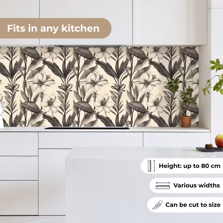 Klassiek - Botanisch - Zwart - Beige keuken achterwand 2 middel 871 -sfeer4_UK