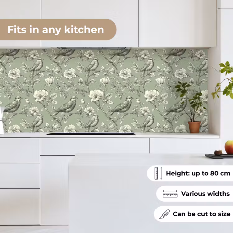 Klassiek - Botanisch - Groen keuken achterwand 2 middel 871 -sfeer4_UK