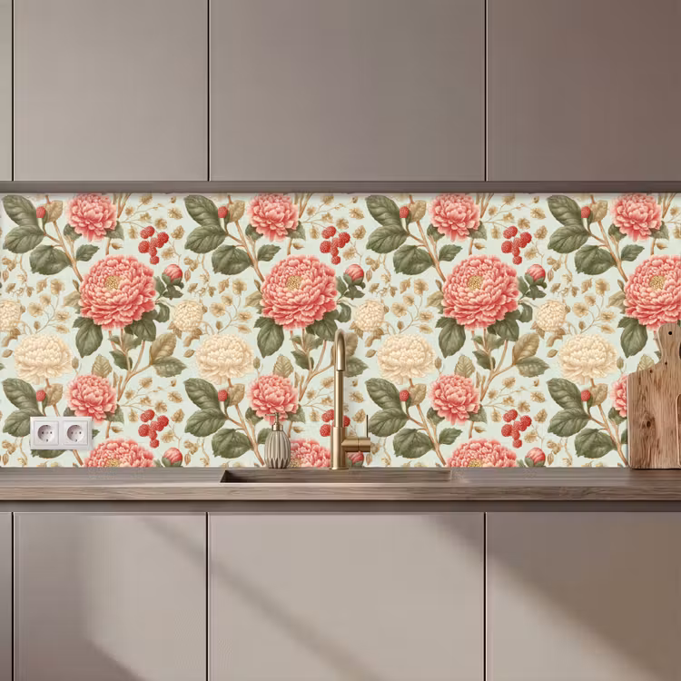 Klassiek - Botanisch - Veelkleurig keuken achterwand 2 middel 871 zz_3dshopping