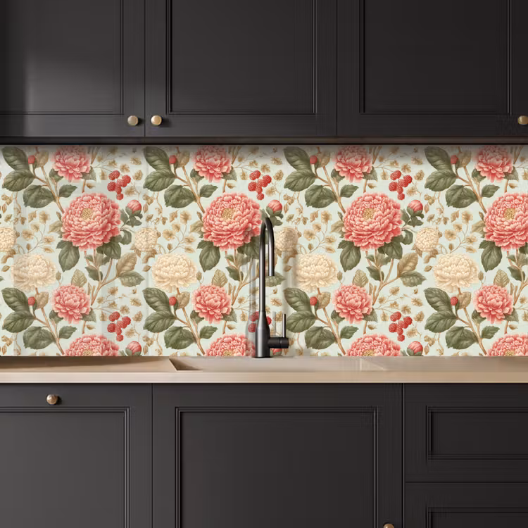 Klassiek - Botanisch - Veelkleurig keuken achterwand 2 middel 871 -sfeer1