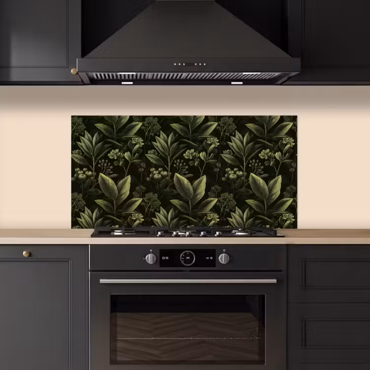 Klassiek - Donker - Botanisch - Planten keuken achterwand spatscherm middel 899 -sfeer1