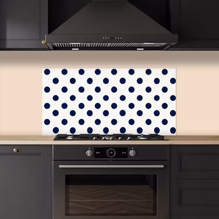 Klassiek - Stippen - Blauw keuken achterwand spatscherm middel 899 -sfeer1