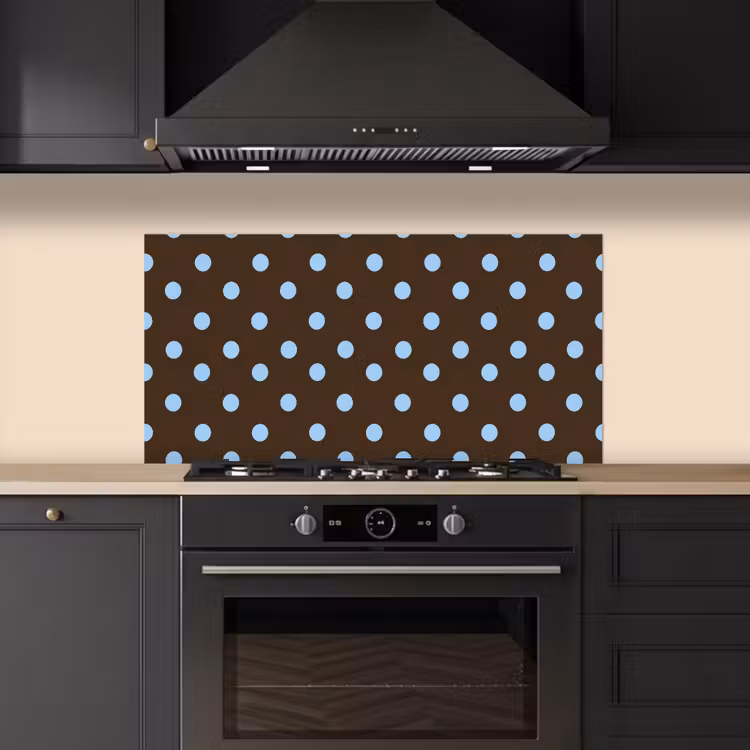 Klassiek - Stippen - Bruin keuken achterwand spatscherm middel 899 -sfeer1