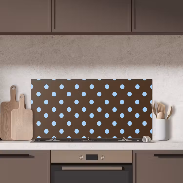 Klassiek - Stippen - Bruin keuken achterwand spatscherm middel 899 -sfeer2