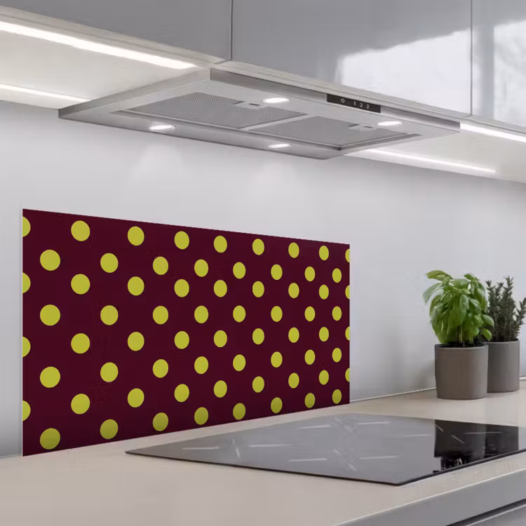Klassiek - Stippen - Groen keuken achterwand spatscherm middel 899 -3d_schuin