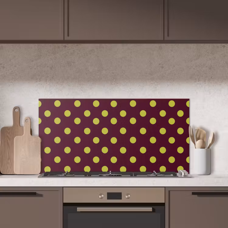 Klassiek - Stippen - Groen keuken achterwand spatscherm middel 899 -sfeer2
