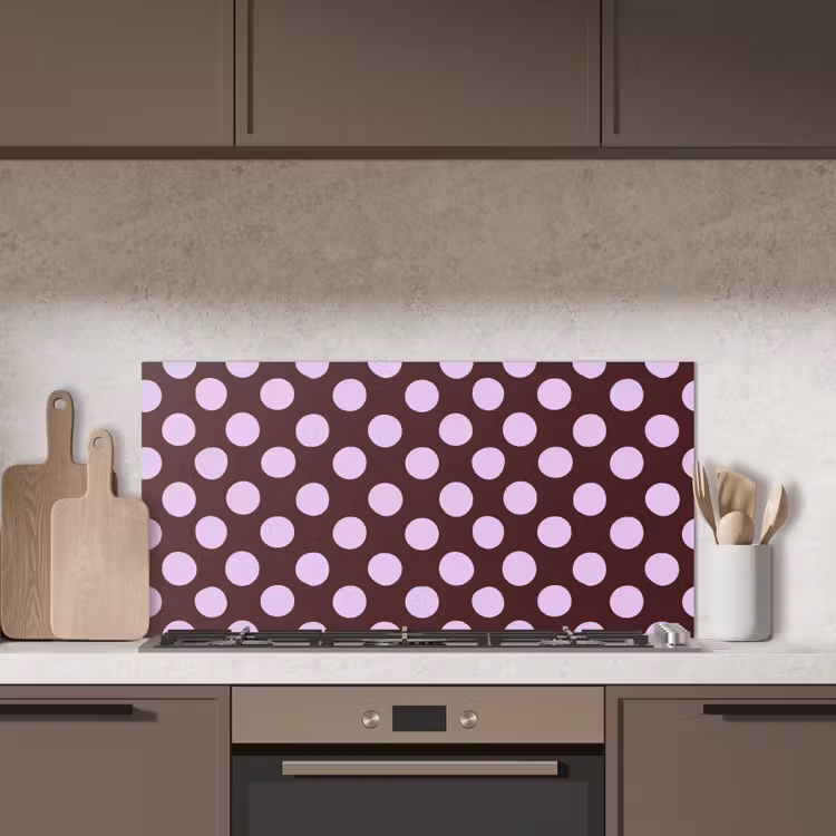 Klassiek - Stippen - Paars keuken achterwand spatscherm middel 899 -sfeer2