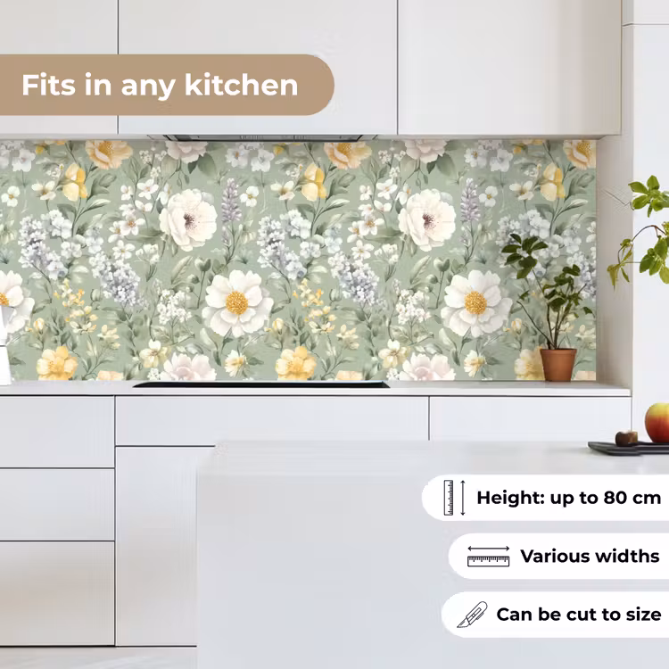 Klassiek - Bloemenpatroon - Kleurrijk keuken achterwand 2 middel 871 -sfeer4_UK