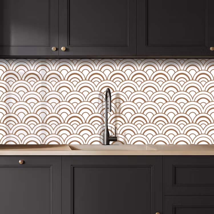 Klassiek - Motief - Terracotta keuken achterwand 2 middel 871 -sfeer1