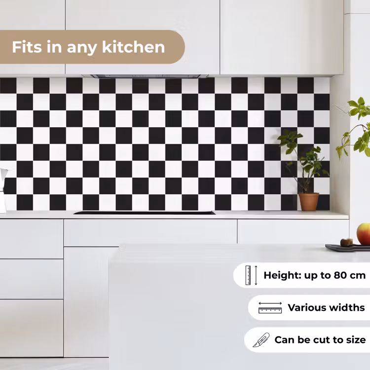 Klassiek - Patroon - Zwart - Wit keuken achterwand 2 middel 871 -sfeer4_UK