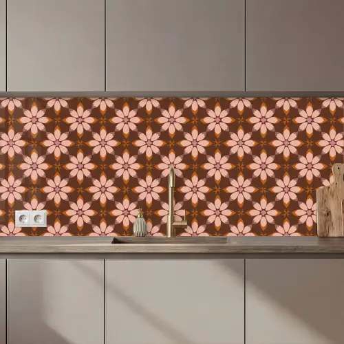 Klassiek - Retro - Bruin keuken achterwand 2 middel 871 zz_3dshopping
