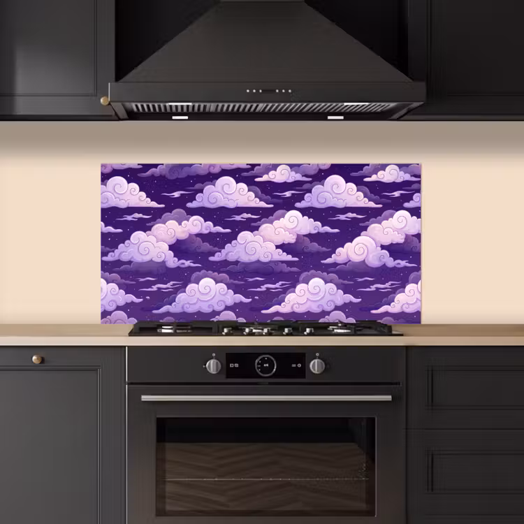 Wolken - Nacht - Natuur - Abstract - Paars keuken achterwand spatscherm middel -sfeer1
