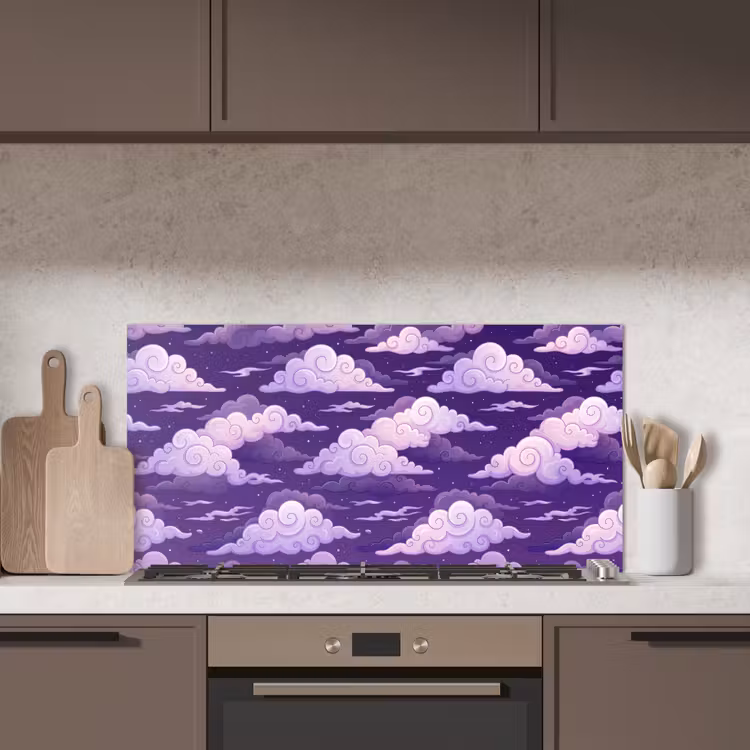 Wolken - Nacht - Natuur - Abstract - Paars keuken achterwand spatscherm middel -sfeer2