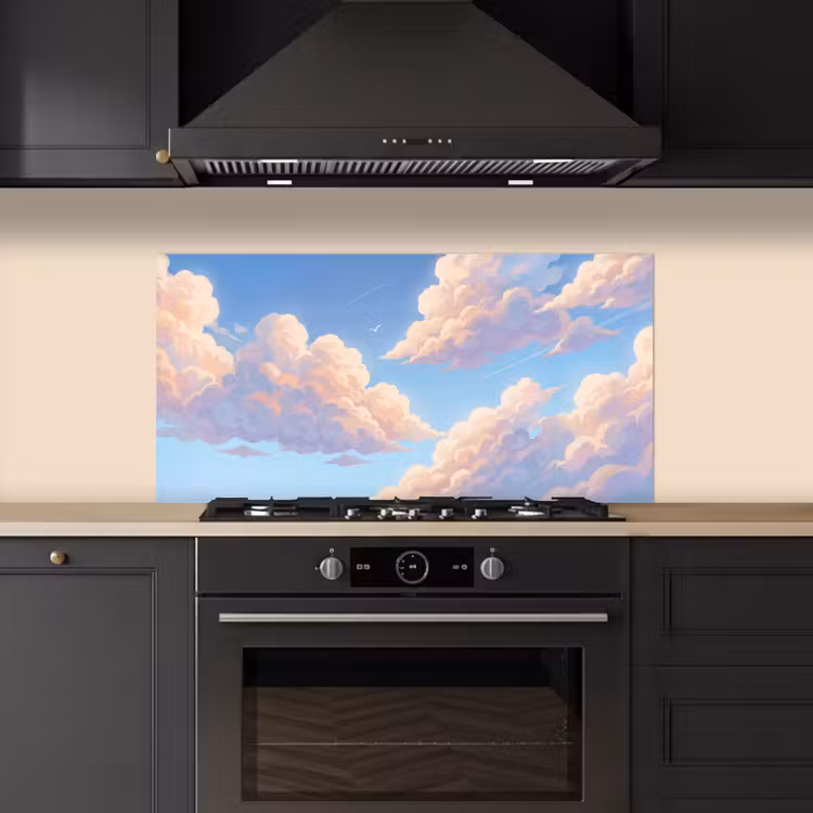 Wolken - Lucht - Natuur - Blauw keuken achterwand spatscherm middel -sfeer1