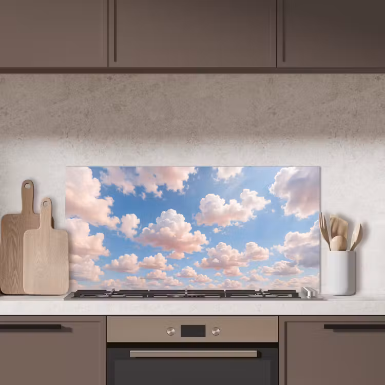 Wolken - Hemel - Natuur - Licht - Blauw keuken achterwand spatscherm middel -sfeer2