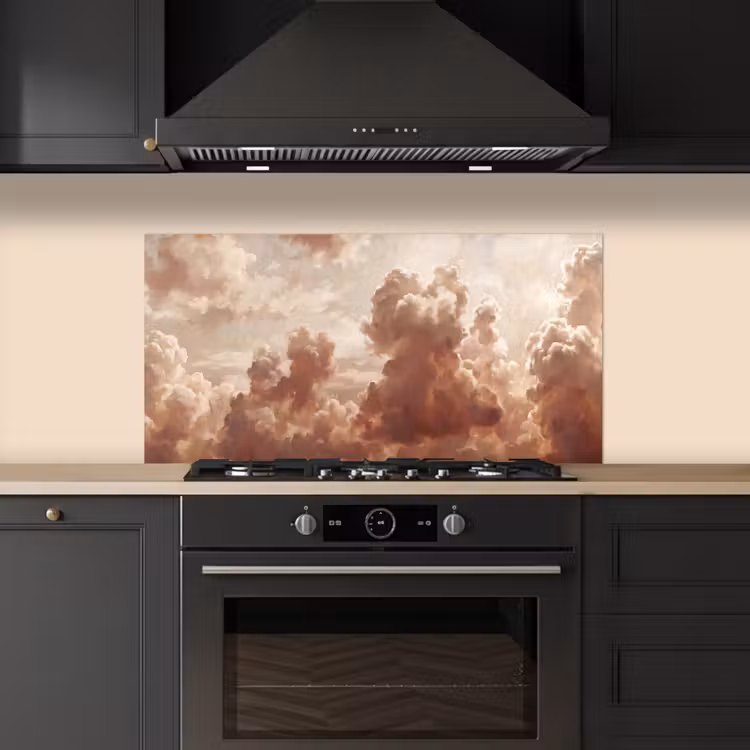 Wolken - Lucht - Natuur - Modern - Bruin keuken achterwand spatscherm middel -sfeer1