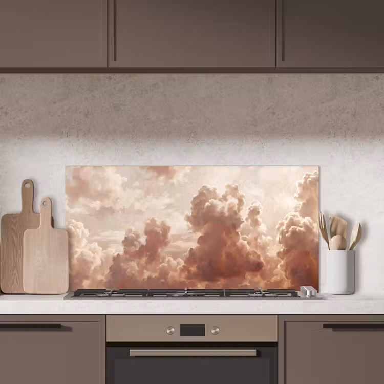 Wolken - Lucht - Natuur - Modern - Bruin keuken achterwand spatscherm middel -sfeer2