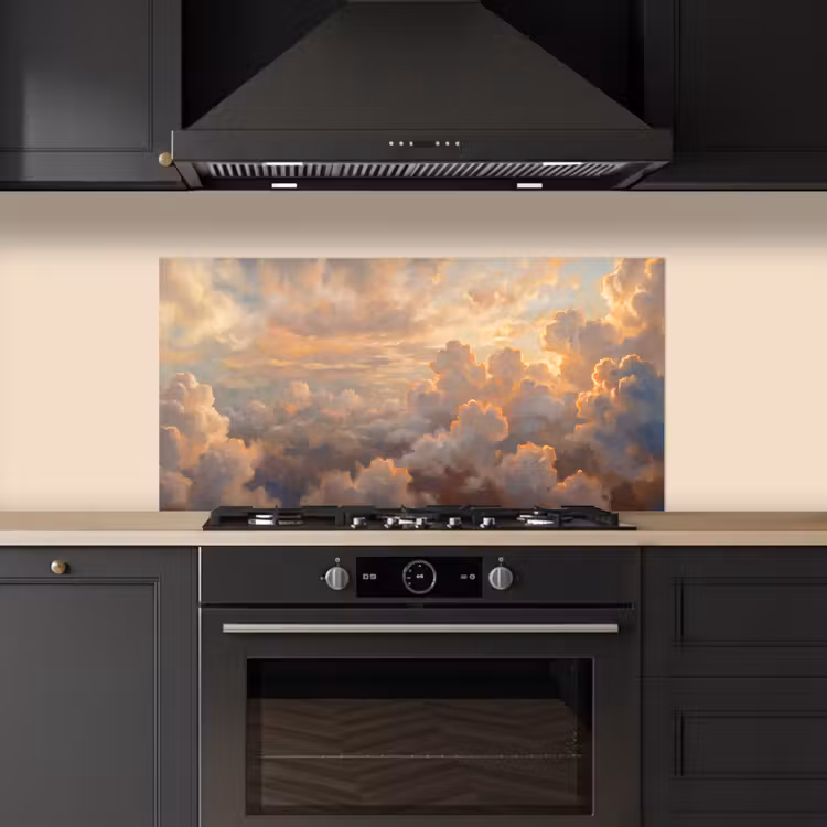 Wolken - Zonsondergang - Natuur - Abstract - Goud keuken achterwand spatscherm middel -sfeer1