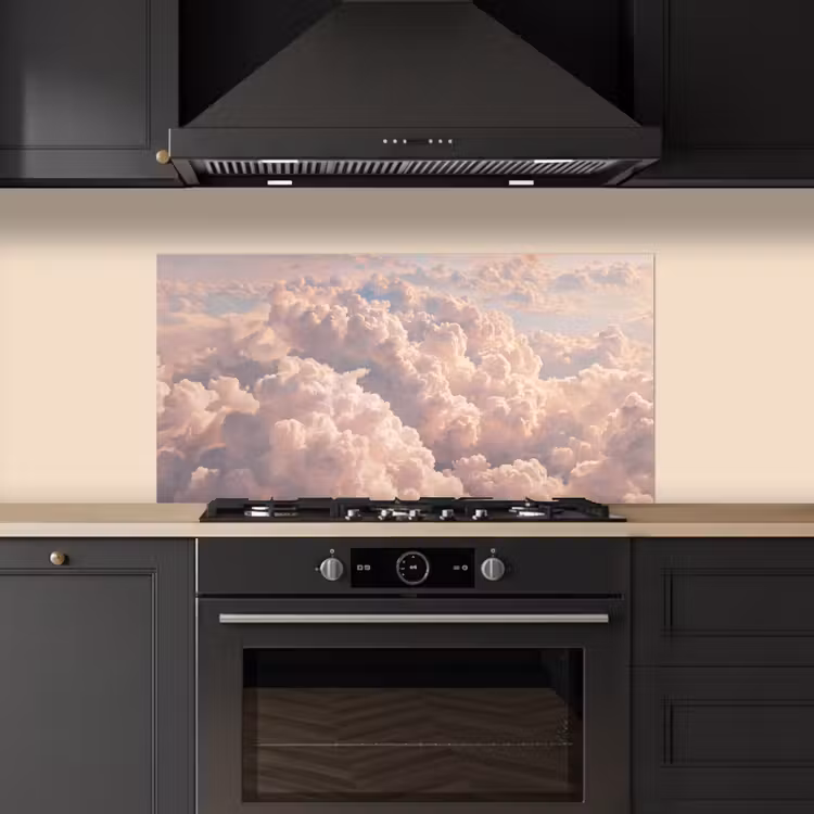 Wolken - Zonsondergang - Natuur - Pastel - Roze keuken achterwand spatscherm middel -sfeer1