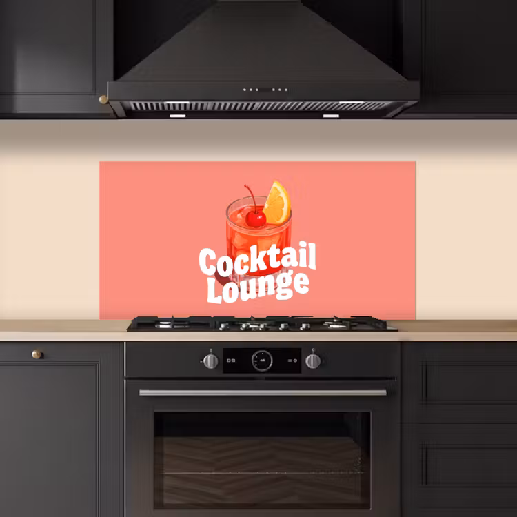 Cocktail Lounge - Glas - Koraal keuken achterwand spatscherm middel -sfeer1