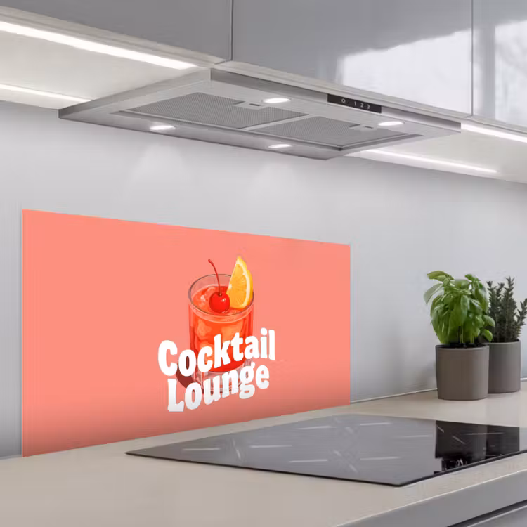 Cocktail Lounge - Glas - Koraal keuken achterwand spatscherm middel -3d_schuin