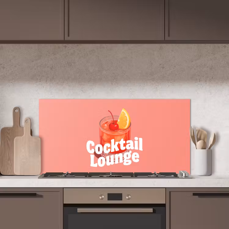 Cocktail Lounge - Glas - Koraal keuken achterwand spatscherm middel -sfeer2