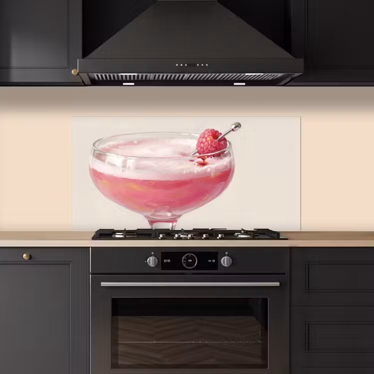 Cocktail - Framboos - Drank - Modern - Roze keuken achterwand spatscherm middel -sfeer1