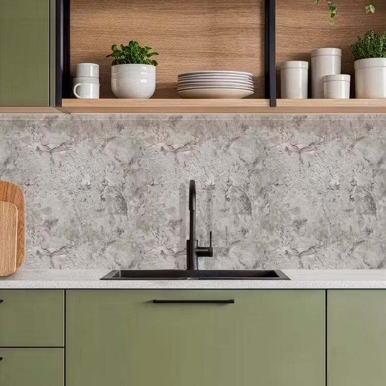 Beton  - Grijs - Muur keuken achterwand 2 middel 871 -sfeer3