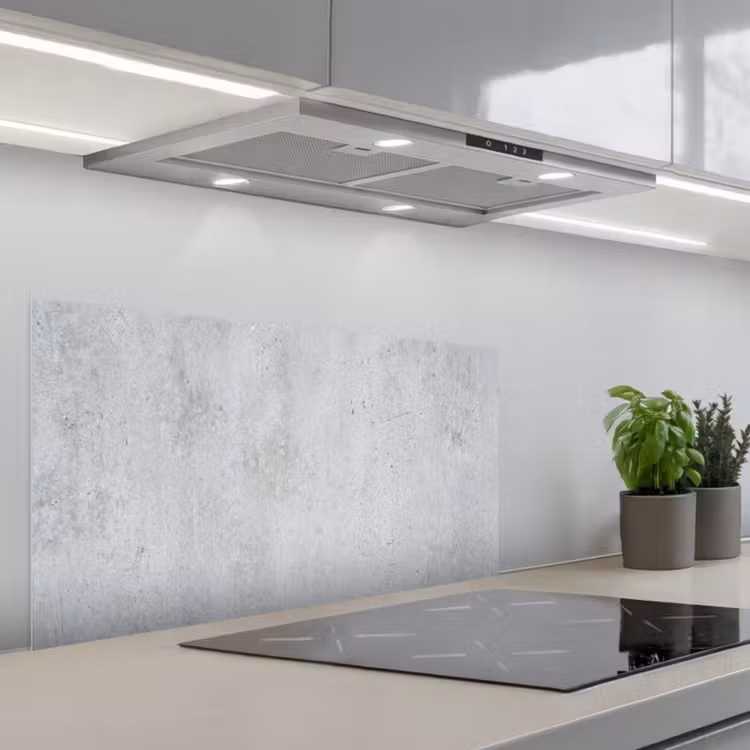 Beton - Textuur - Achtergrond - Grijs - Industrieel keuken achterwand spatscherm middel -3d_schuin