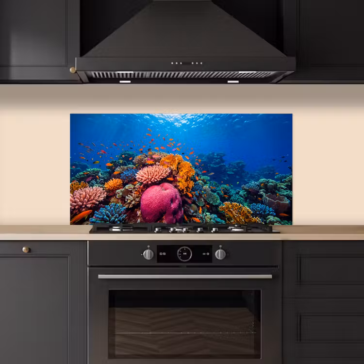 Koraal - Vissen - Oceaan - Natuur - Kleurrijk keuken achterwand spatscherm middel -sfeer1