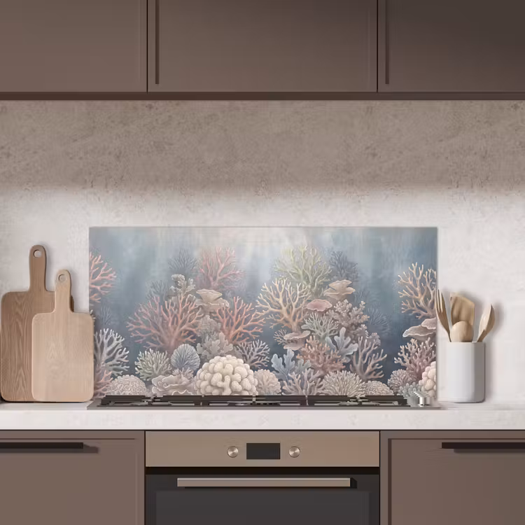 Koraal - Zeeleven - Onderwater - Illustratie - Natuur keuken achterwand spatscherm middel -sfeer2