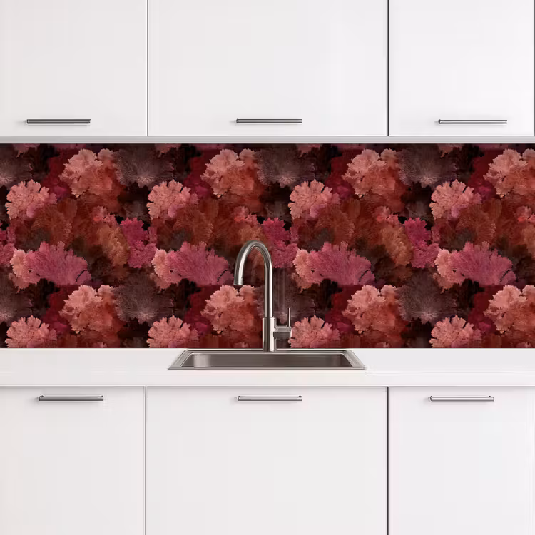 Koraal - Textuur - Kleurrijk keuken achterwand 2 groot 857 -3d