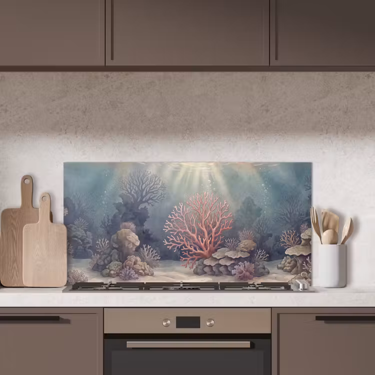 Koraal - Onderwater - Natuur - Roze keuken achterwand spatscherm middel -sfeer2