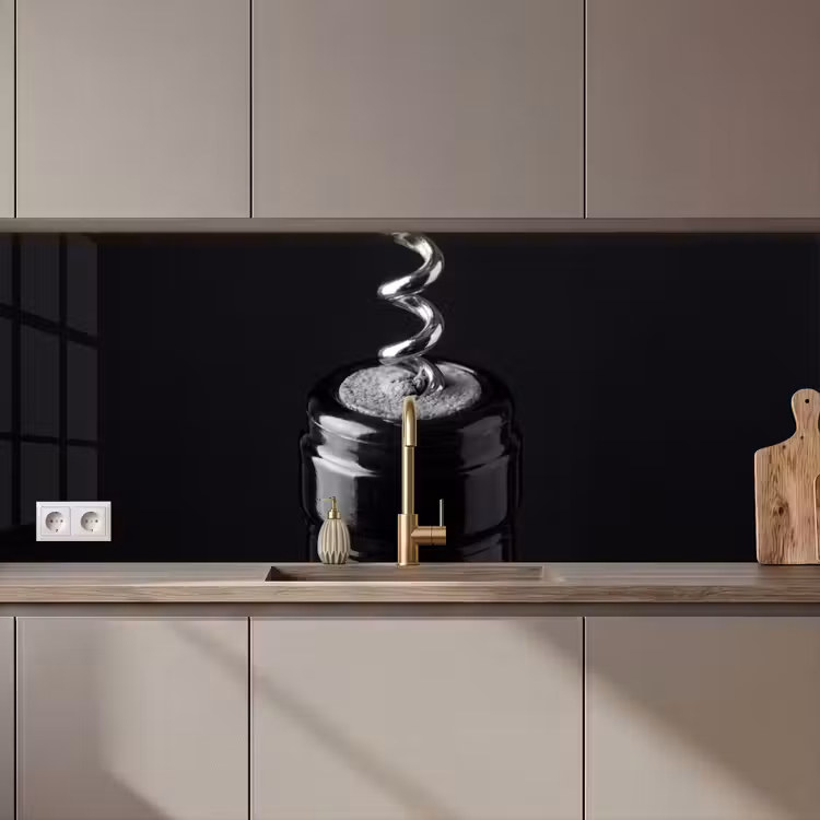 Kurkentrekker - Wijn - Zwart - Wit keuken achterwand 2 middel zz_3dshopping
