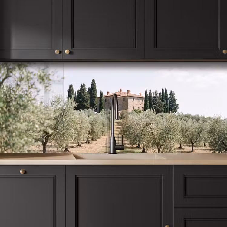 Kitchen Wall Splashback - Country house - olive tree - orchard - Landhuis - olijfboom - gaard keuken achterwand 2 middel