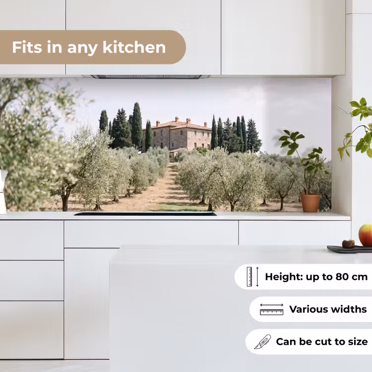 Kitchen Wall Splashback - Country house - olive tree - orchard - Landhuis - olijfboom - gaard keuken achterwand 2 middel