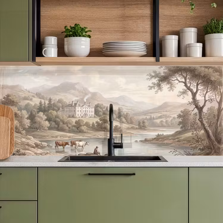 Landhuis - Rivier - Vee keuken achterwand 2 middel -sfeer3