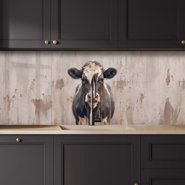 Koe - Portret - Dieren - Modern keuken achterwand 2 middel -sfeer1
