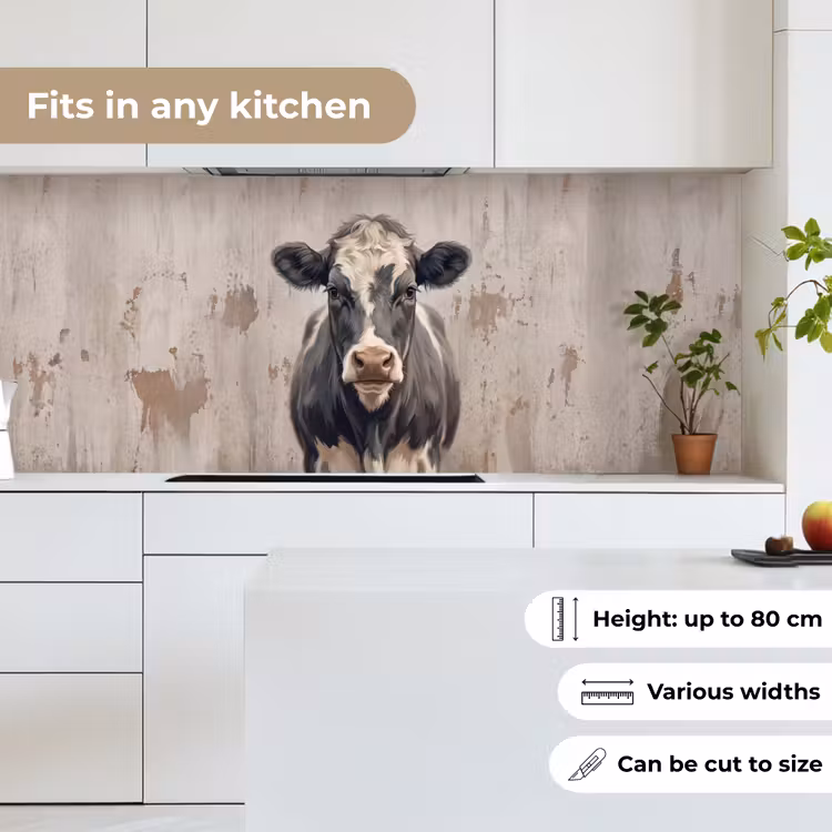 Koe - Portret - Dieren - Modern keuken achterwand 2 middel -sfeer4_UK