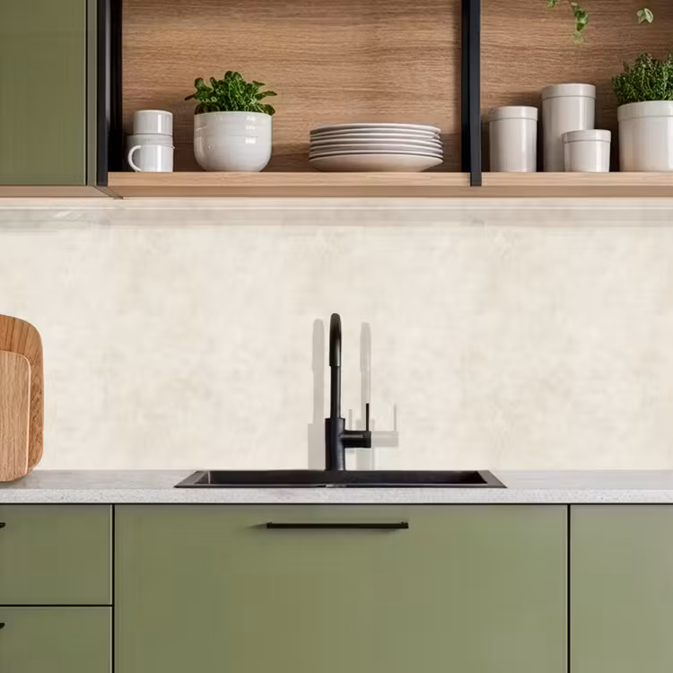 Crème - Egaal - Beton keuken achterwand 2 middel 871 -sfeer3