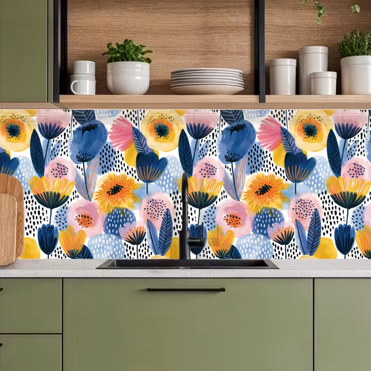 Creatief - Patroon - Kleurrijk keuken achterwand 2 middel 871 -sfeer3