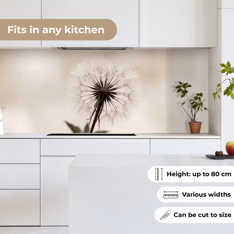 Paardenbloem - Minimalistisch - Wit keuken achterwand 2 middel -sfeer4_UK